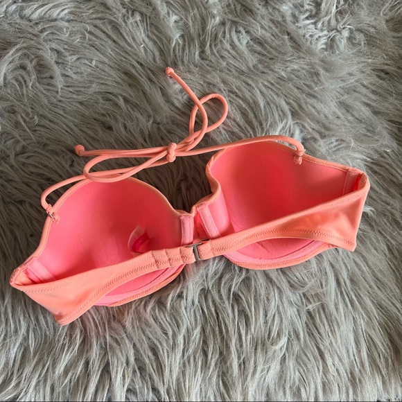 Victoria’s Secret Coral Halter Style Swimsuit Top 36C - Picture 9 of 13